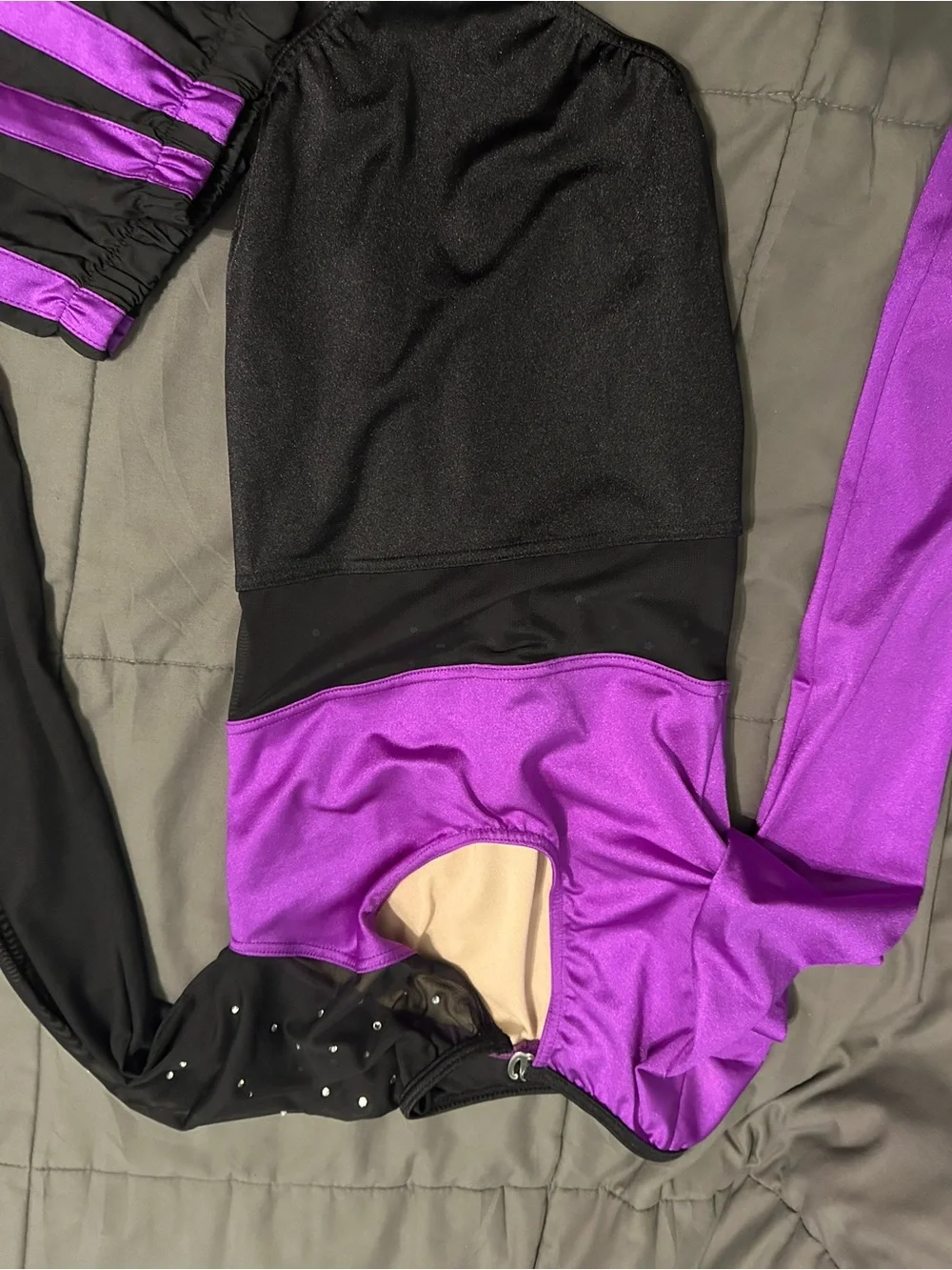 Weissman Black and Purple Active Two-Piece Set